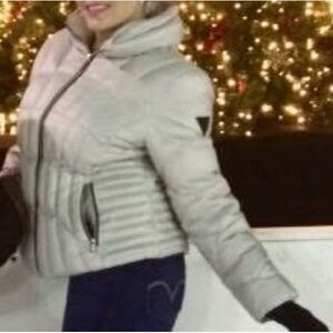 Guess Women's Light Gray Puffer Jacket